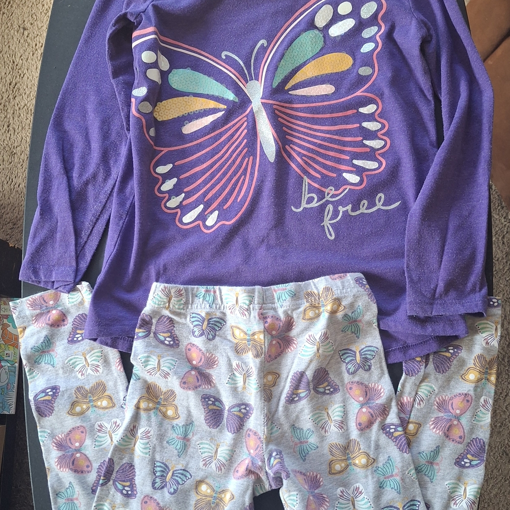 Purple Butterfly Kids Pajamas